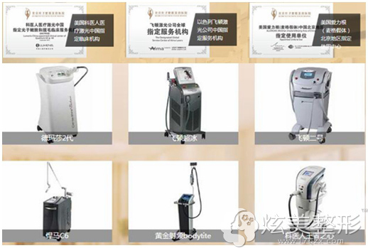 手术室,并引进国内外知名品牌设备:以色列"飞顿二号"彩光美容工作站"